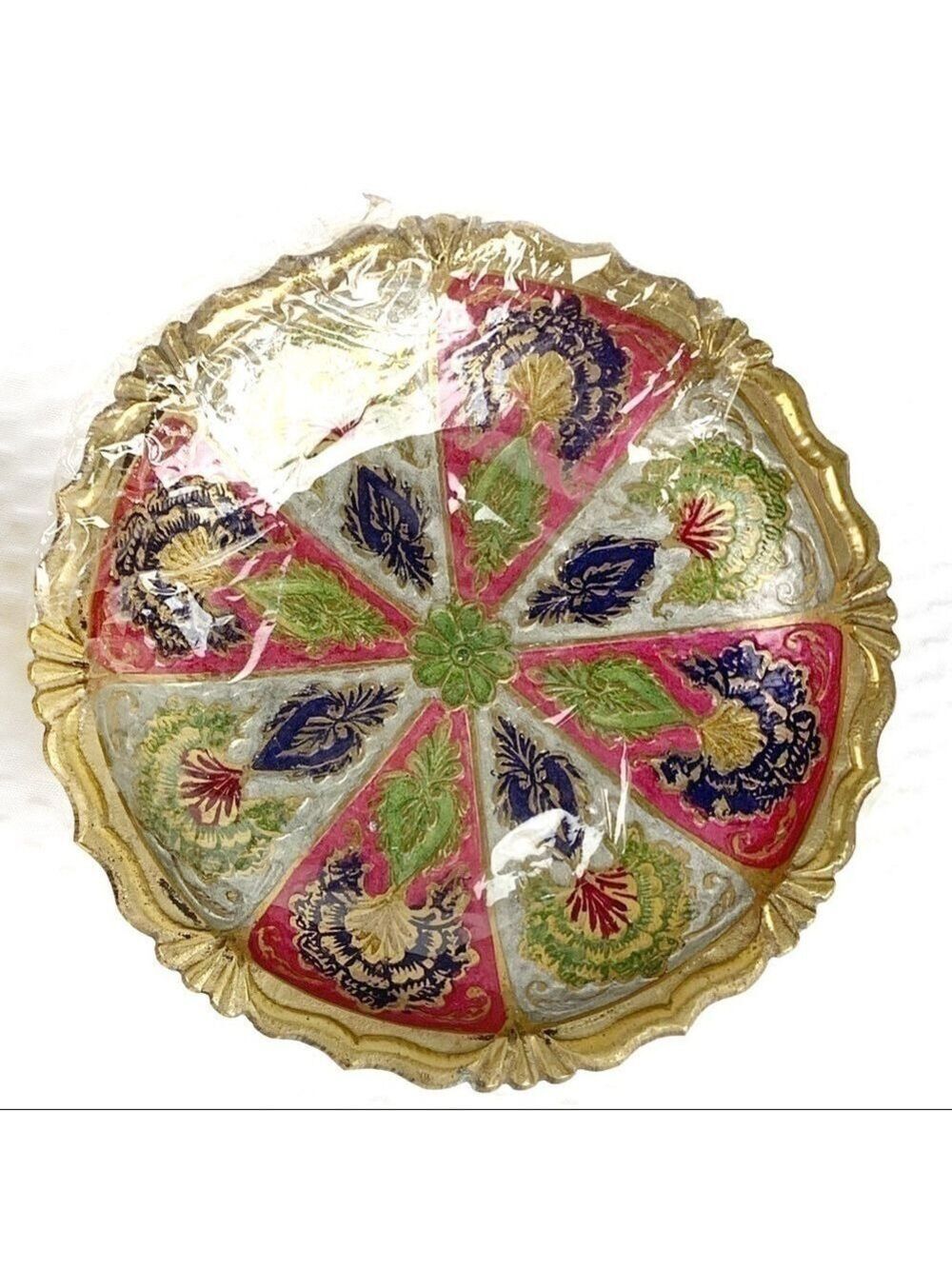 𝅺NEW-PAINTED/ENAMEL/ETCHED Carved Edges Brass Plate